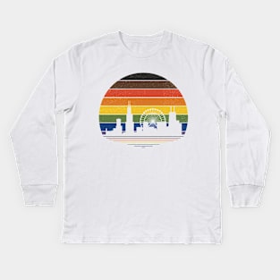 Retro Chicago Pride Kids Long Sleeve T-Shirt